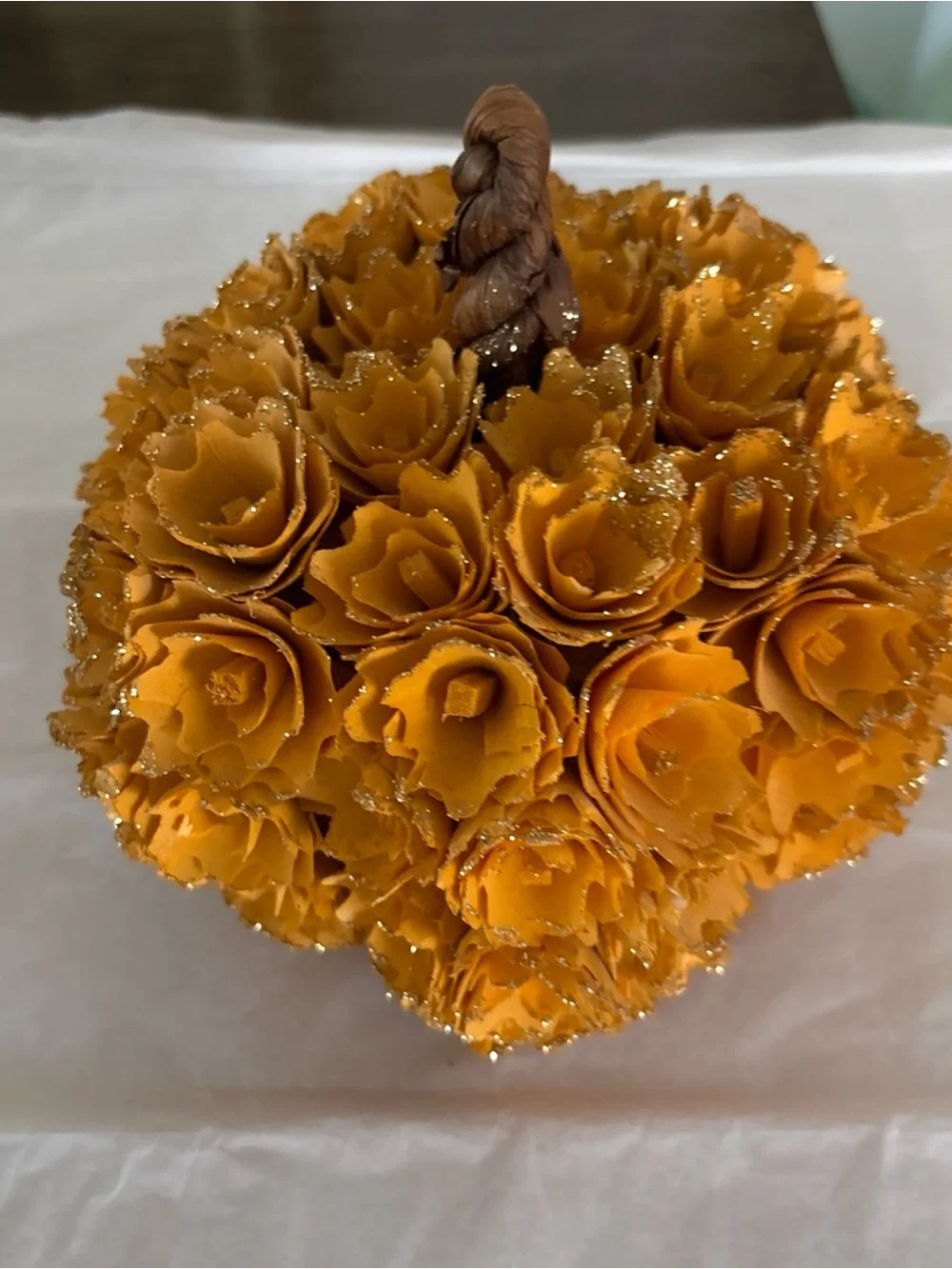 Shaved Wood Light Orange Pumpkin